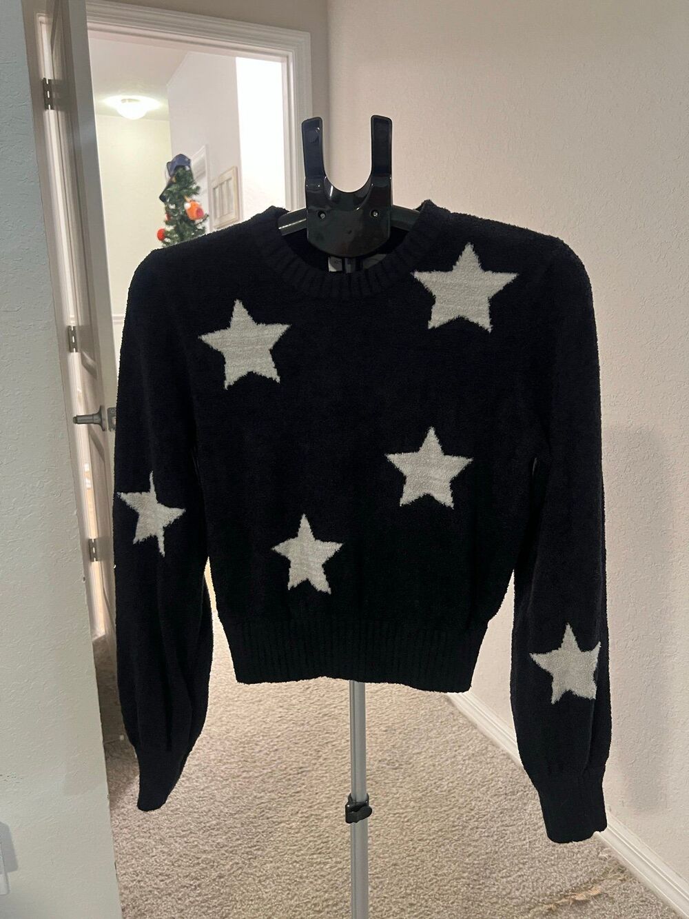 Spiritual Gangster Melody Star Print Cropped Crewneck Sweater Women’s Medium